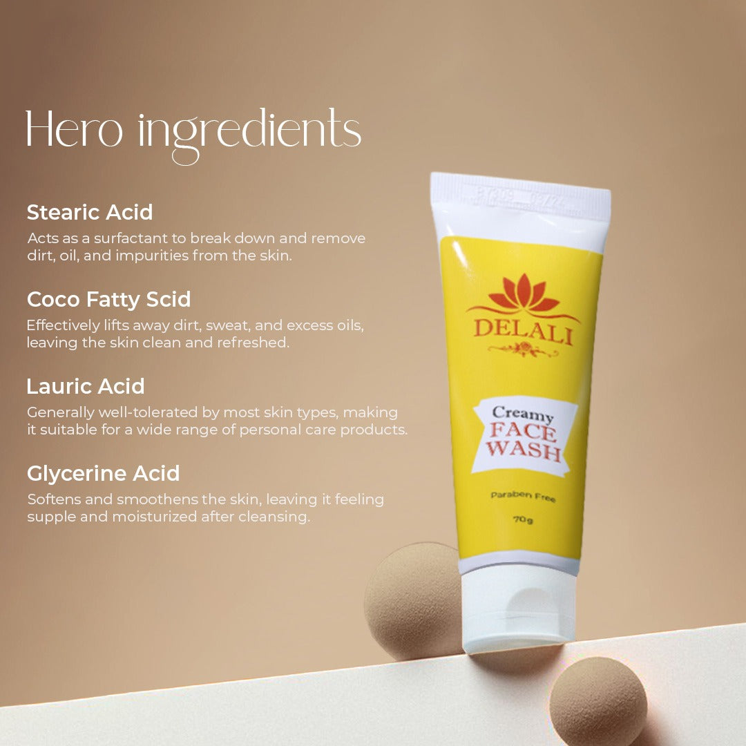 Delali Creamy Face Wash (70ml)